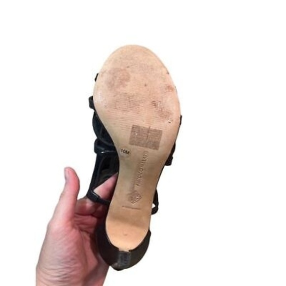 Antonio Melani Women's Black Strappy Caged Heels Size 10M Formal - Picture 10 of 16